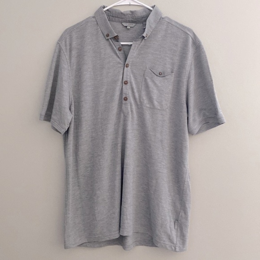 Ted Baker gray polo shirt